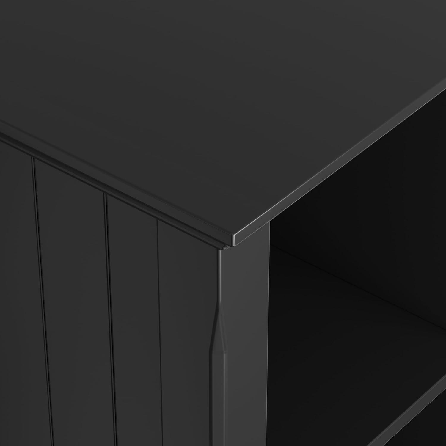 Simpli Home Acadian 57"W Solid Wood Storage Console Table