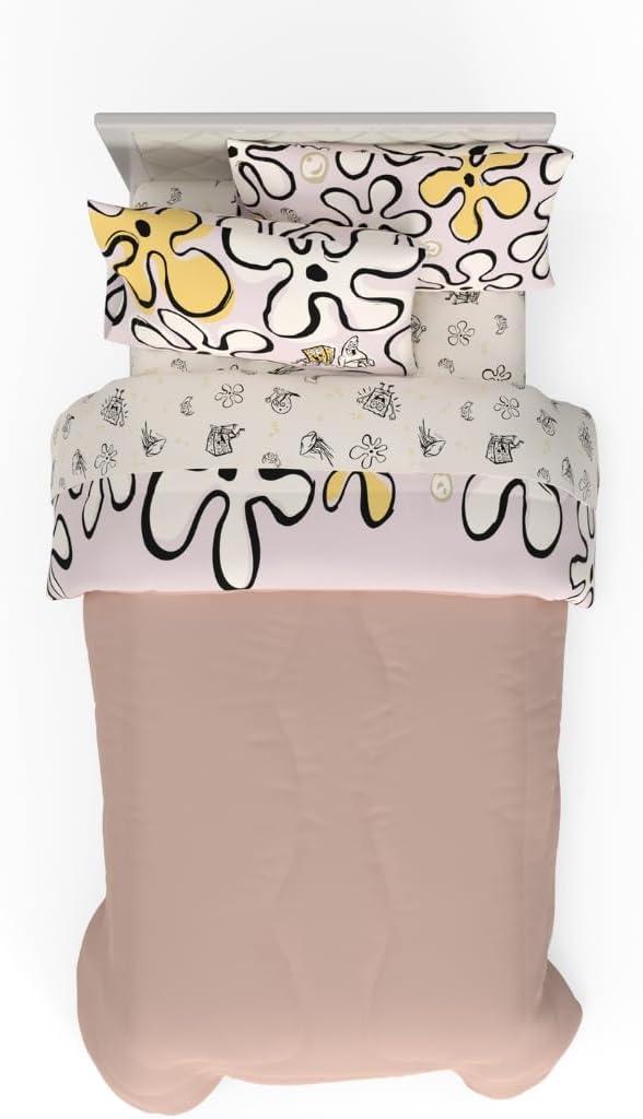 SpongeBob SquarePants Twin Bed-in-a-Bag, 4-Piece, Recycled Microfiber