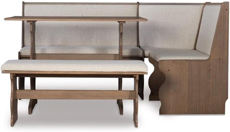 Riverbay Furniture Madison 3 Piece Adult Transitional Wood Adaptable Dining Furniture Sets Brown