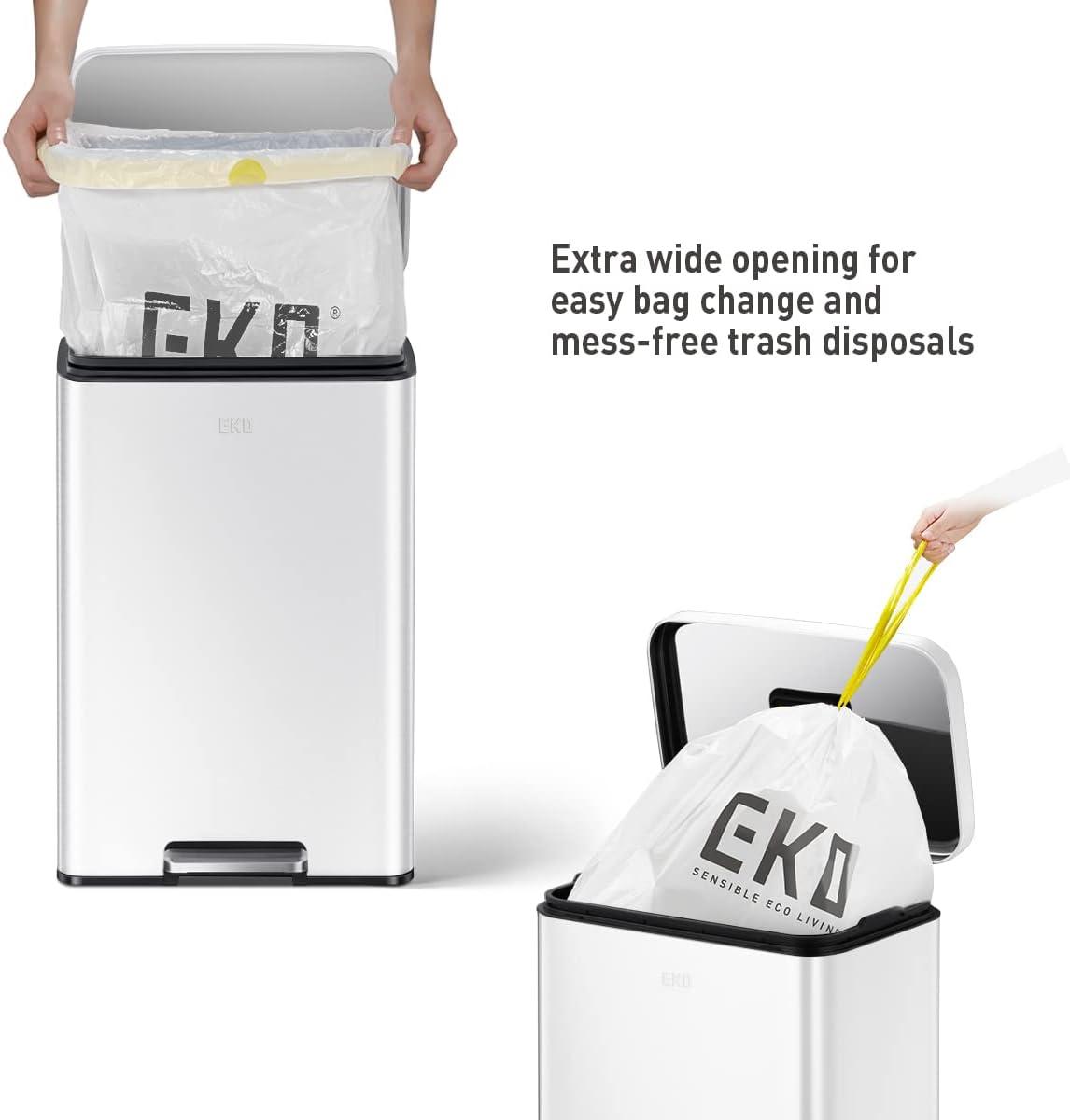 EKO Stainless Steel 50L Madison Step Trash Can