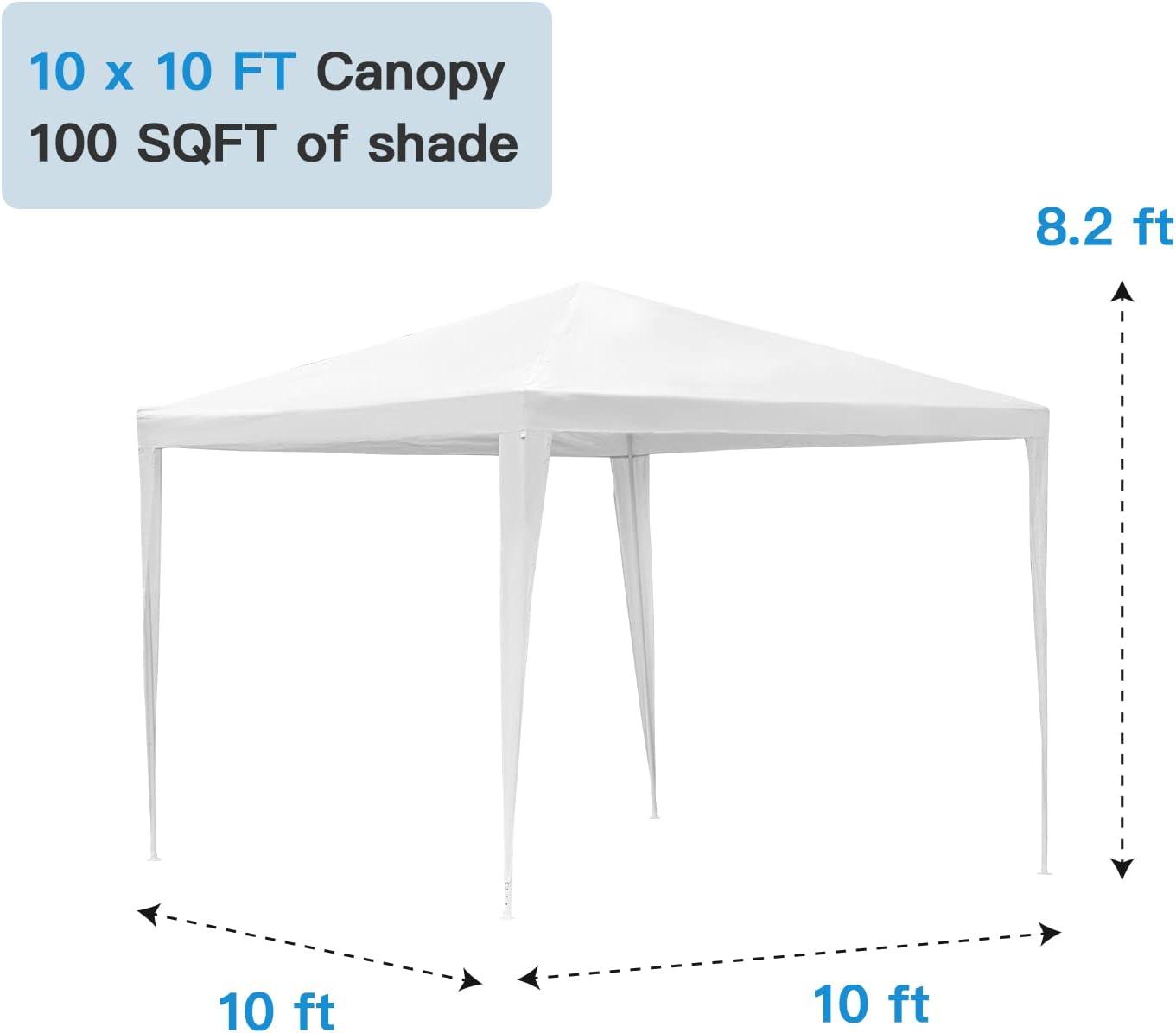 FDW Party Tent Portable Outdoor Canopy Tent Sturdy  Easy Assembly Outdoor Tents for  Wedding Partfor Camping Shelter BBQ Cater Events Beach