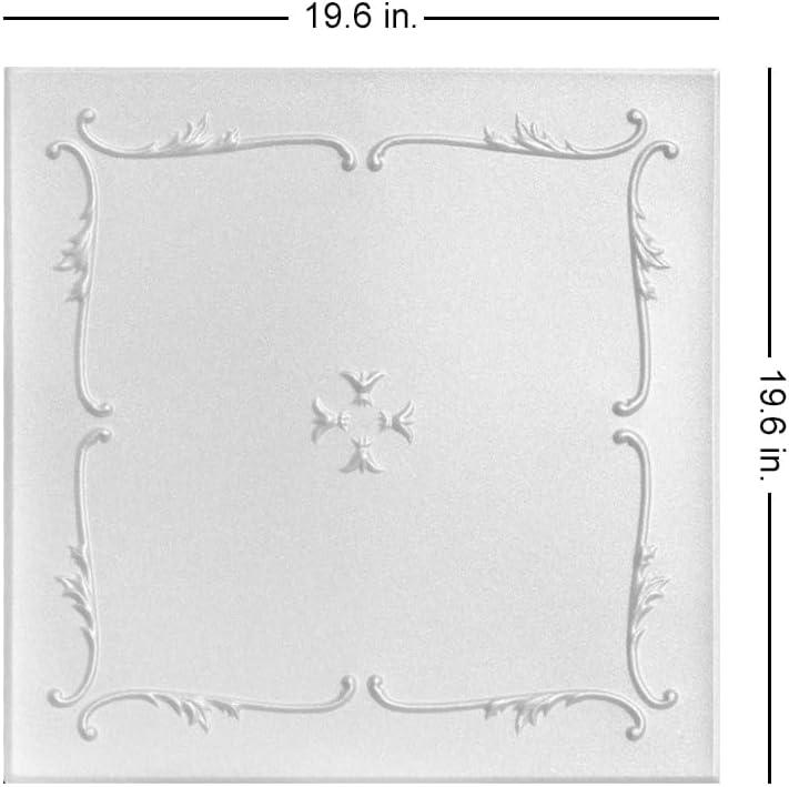 Spring Buds 1.6 ft. x 1.6 ft. Polystyrene Glue-up Ceiling Tile