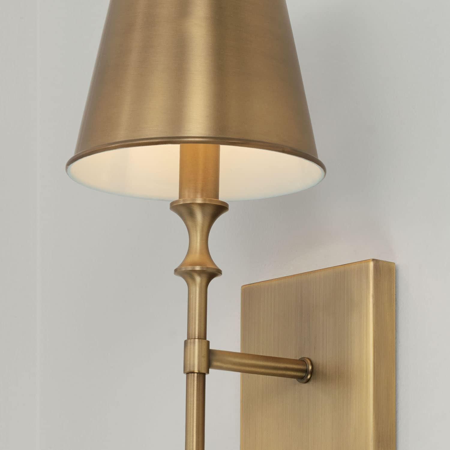 Capital Lighting Whitney 1 - Light Wall Light in  Aged Brass