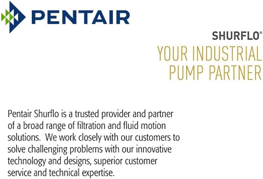 Pentair SHURflo 8009-543-236 Auto-Demand 12V Spraying Diaphragm Pump, 1.8GPM, Viton Valves, Santoprene Diaphragm, 60PSI, 3/8" NPT-F Port, SIngle-Pack