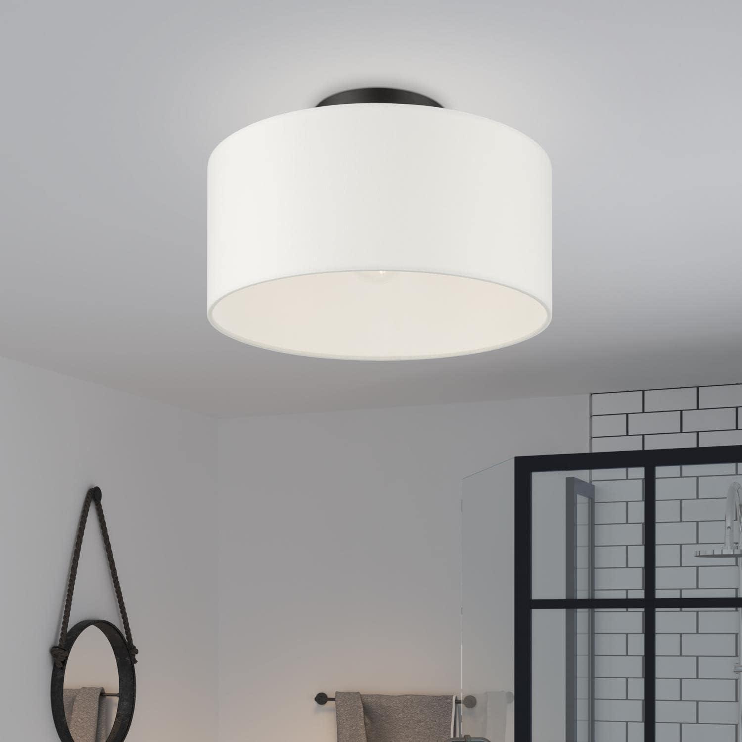 Livex Lighting Meridian 1 - Light Semi-Flush Mount in  Black