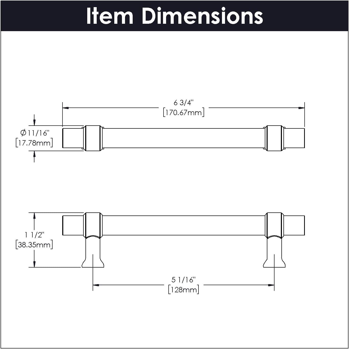 Crystal and Brass Cabinet Handles with Mounting Hardware, 5-1/16"