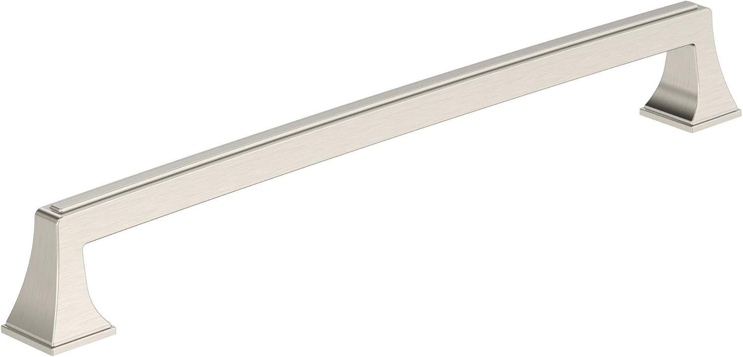 Amerock Mulholland 10-1/16 inch (256mm) Center-to-Center Satin Nickel Cabinet Pull