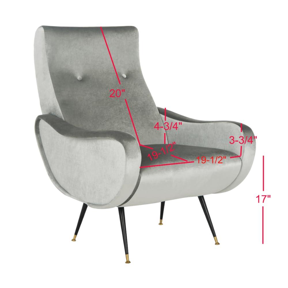 Elicia Accent Chair - FOX6260 - Light Grey - Safavieh