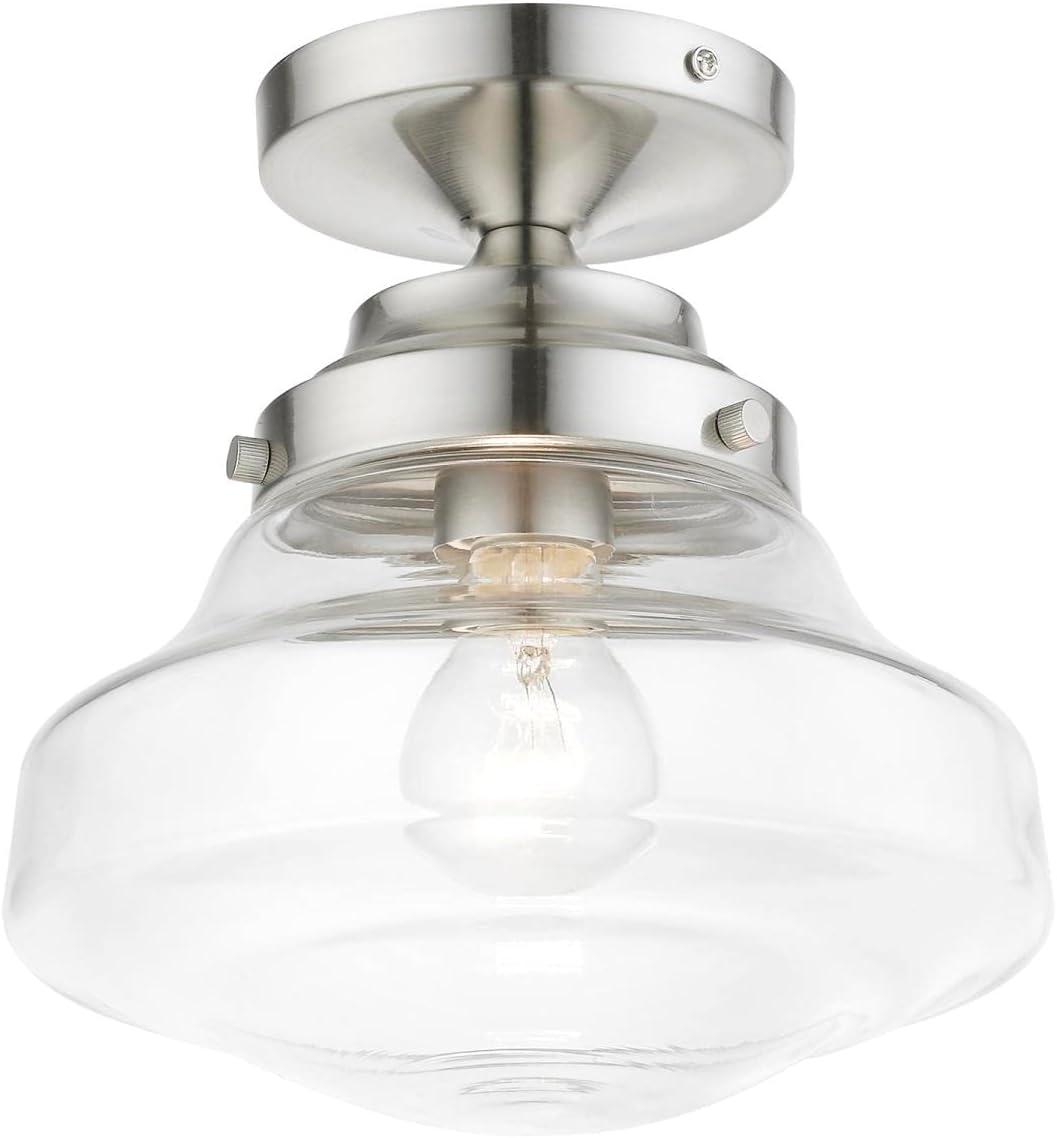Livex Lighting Avondale 1 - Light Semi-Flush Mount in  Brushed Nickel