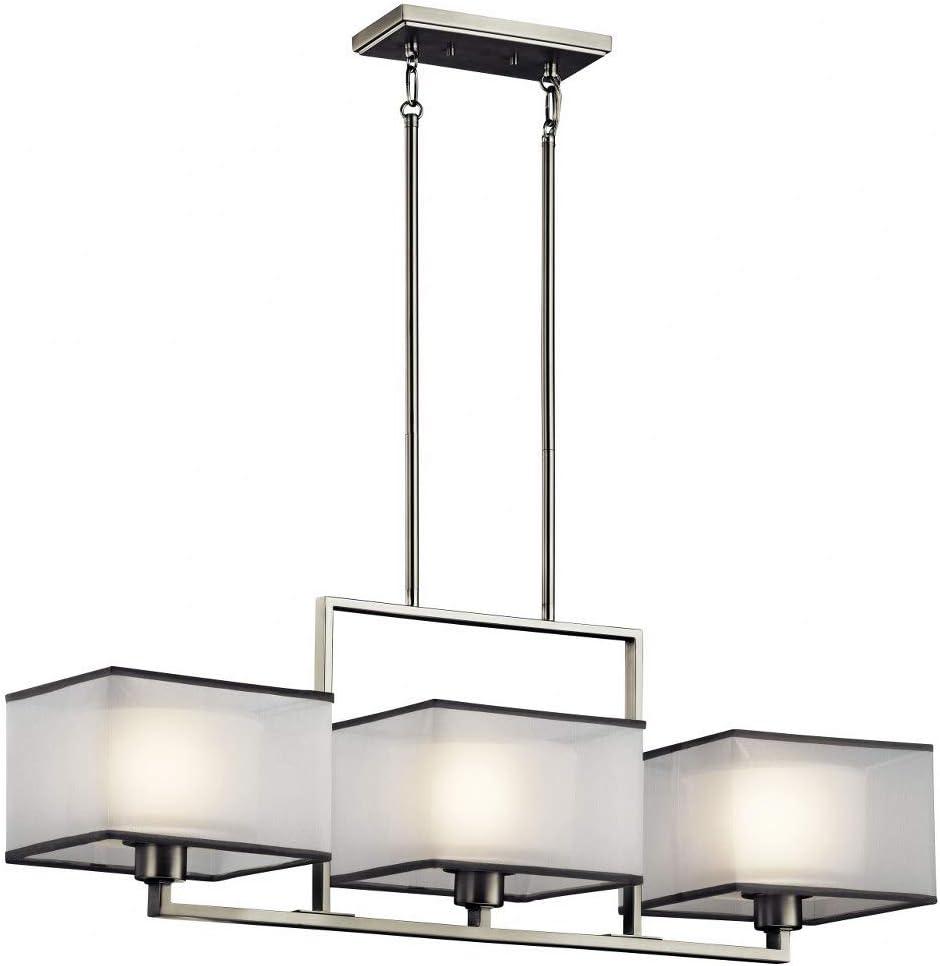 Kailey™ 3 Light Linear Chandelier Brushed Nickel