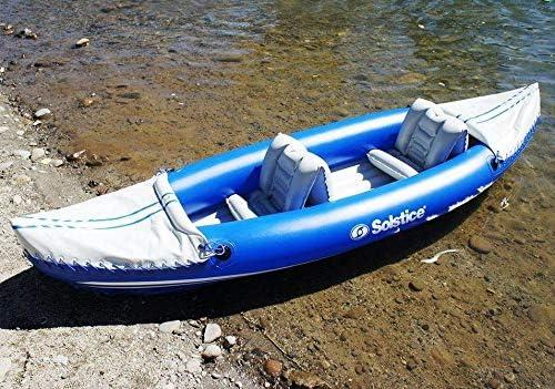 Swimline Solstice 29900 Whitewater Rapids Rogue Inflatable 2 Person Convertible Sporting Kayak with Adjustable Seats and Front and Rear Spray Covers