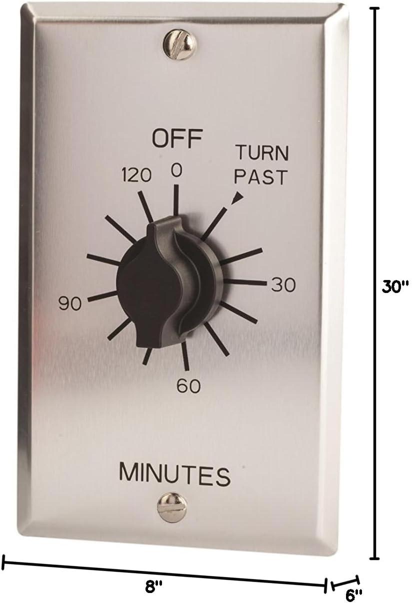 C Series Commercial Style Spring Wound Auto Off In-Wall Time Switch, 2 Hours