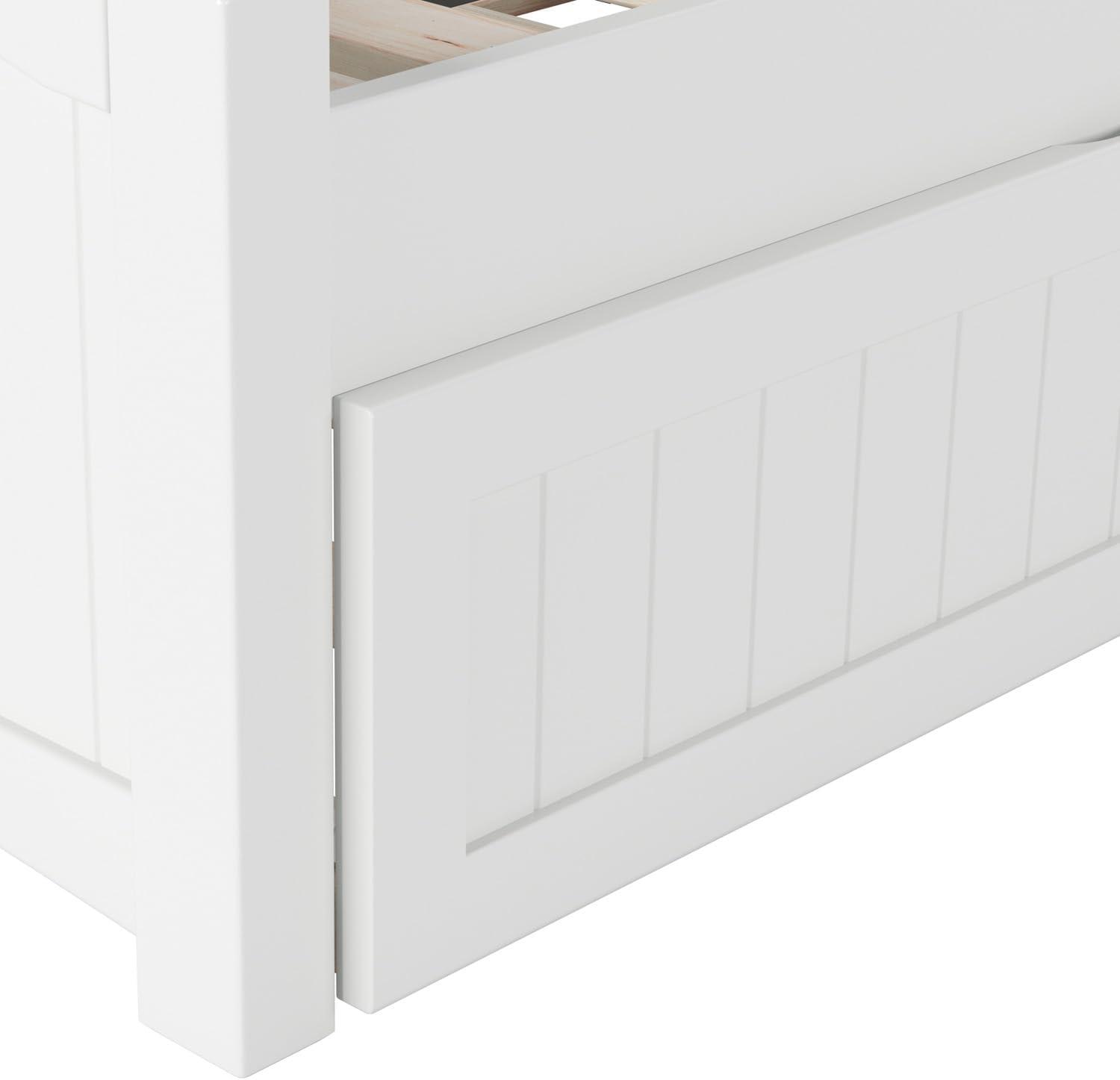 AFI Cambridge Twin Wood Daybed with Twin Size Trundle in White