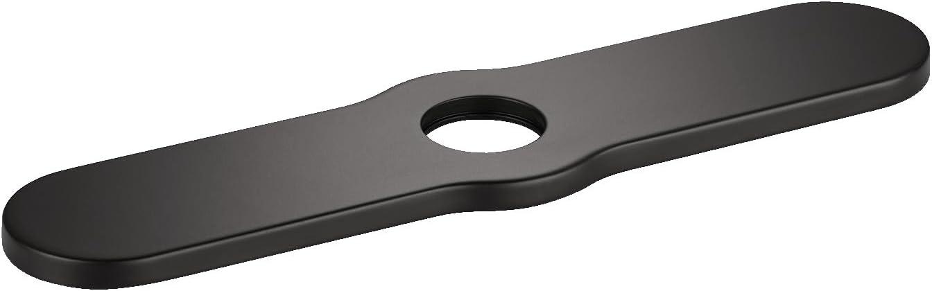 Joleena 10" Matte Black Base Plate for Single-Hole Faucets