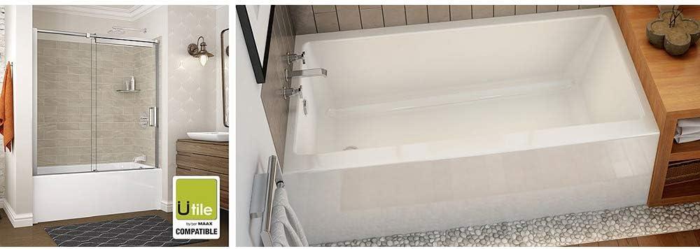 Rubix 59.75'' x 30'' Alcove / Tile In Soaking Acrylic Bathtub