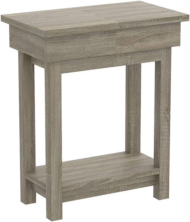 Safdie & Co. 20"L Open Top Drawer Accent Table in Dark Taupe