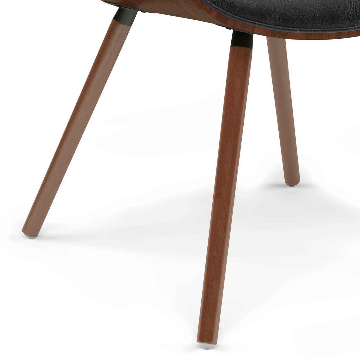 Simpli Home Malden Upholstered Dining Chair with Ergonomic Solid Wood Frame and Mid-Century Modern Style