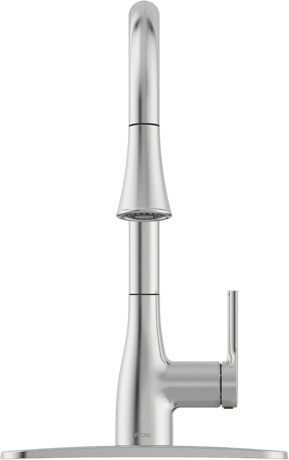 Classic Series Single-Handle Standard Kitchen Faucet in Brushed Nickel