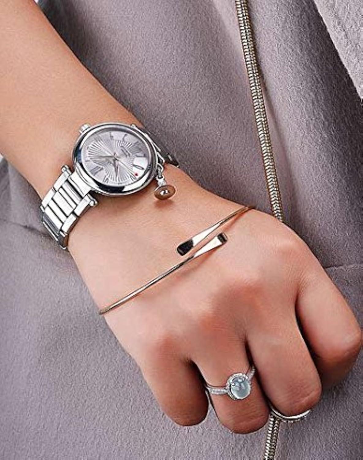 Vivienne Westwood Women's Orb Quartz Watch with Silver Dial Analogue Display and Stainless Steel Bracelet