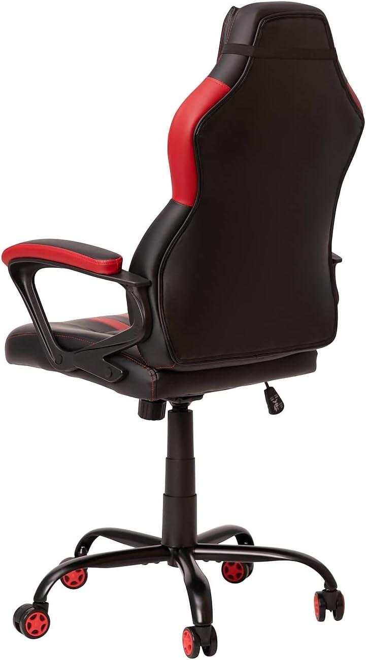 ErgoRacer 25" Adjustable Black and Red Gaming Office Chair