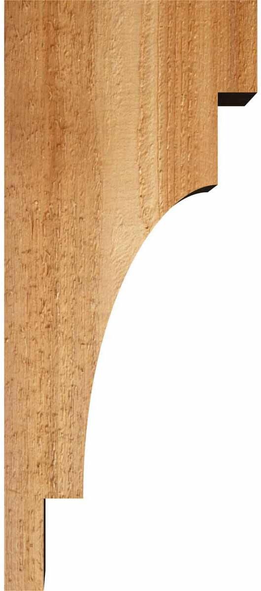 4"W x 6"D x 14"H Mediterranean Rough Sawn Corbel, Western Red Cedar