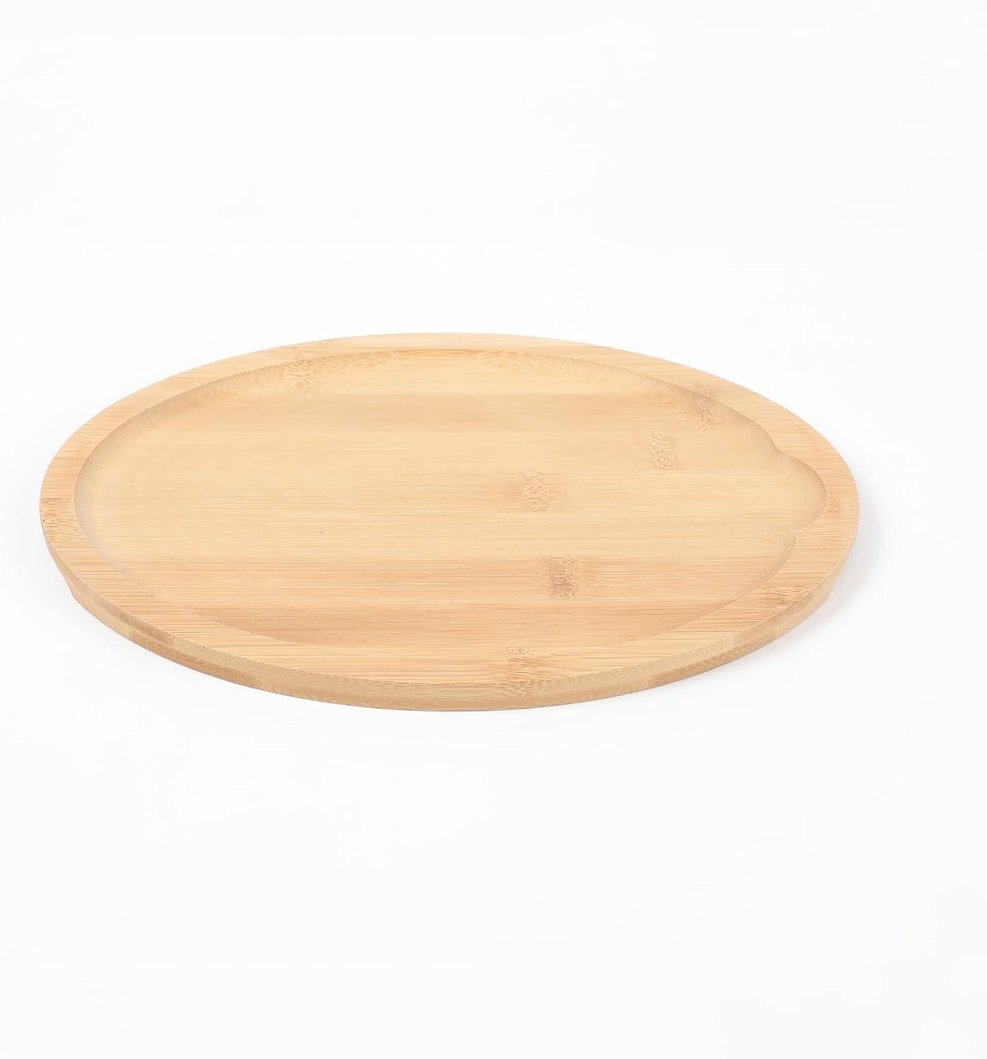 Pre-Seasoned Cast Iron Fajita Pan Set with Bamboo Base
