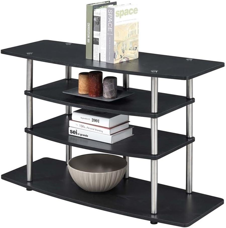 Convenience Concepts Designs2Go No Tools Wide Highboy TV Stand, Black