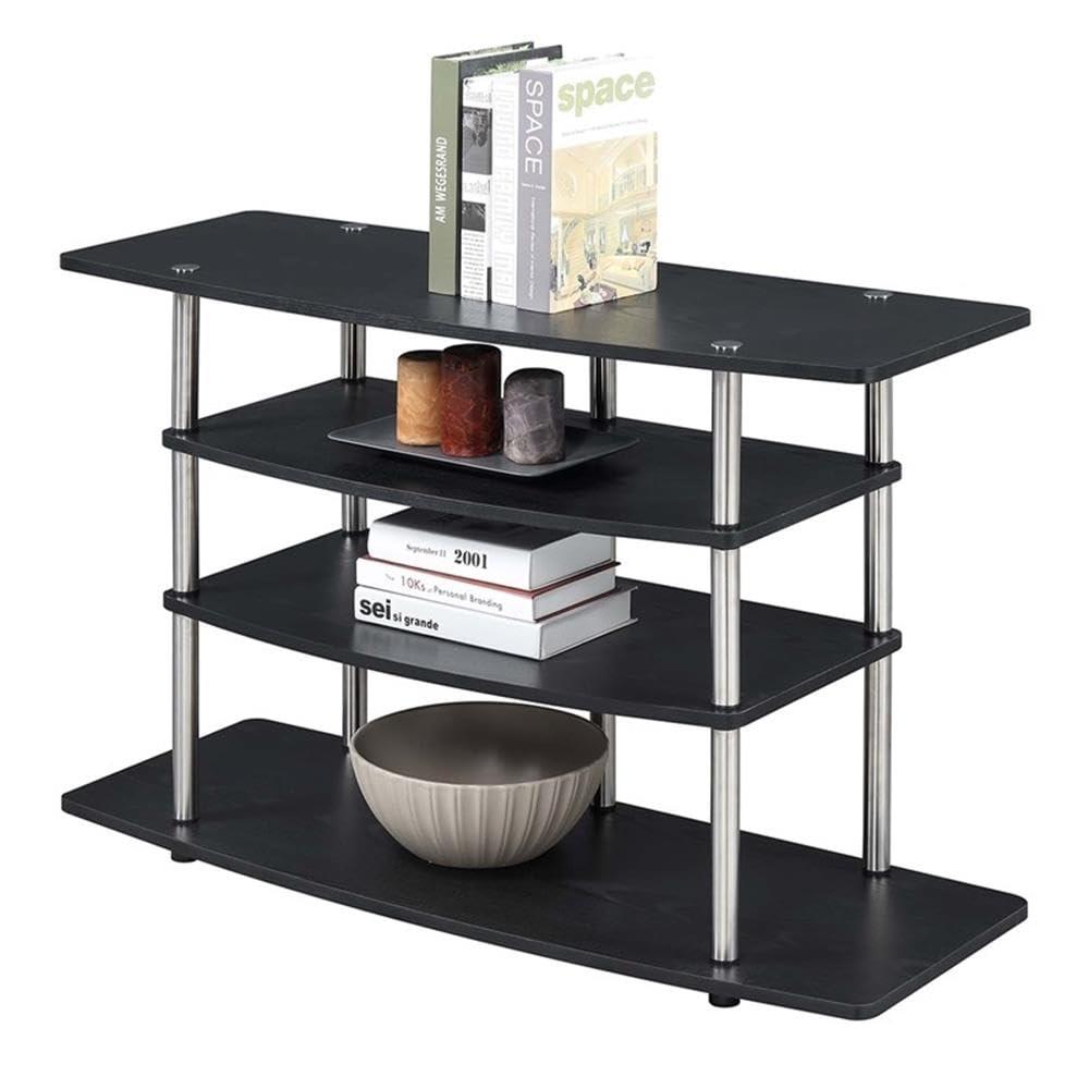 Convenience Concepts Designs2Go No Tools Wide Highboy TV Stand, Black