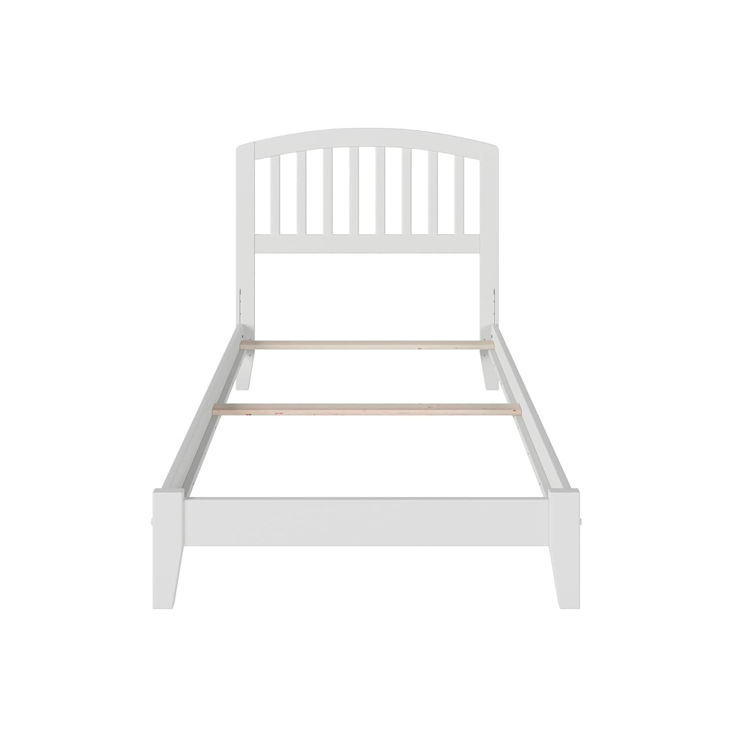 AFI Furnishings Richmond Twin Traditional Bed with Open Footboard and Turbo Charger in White