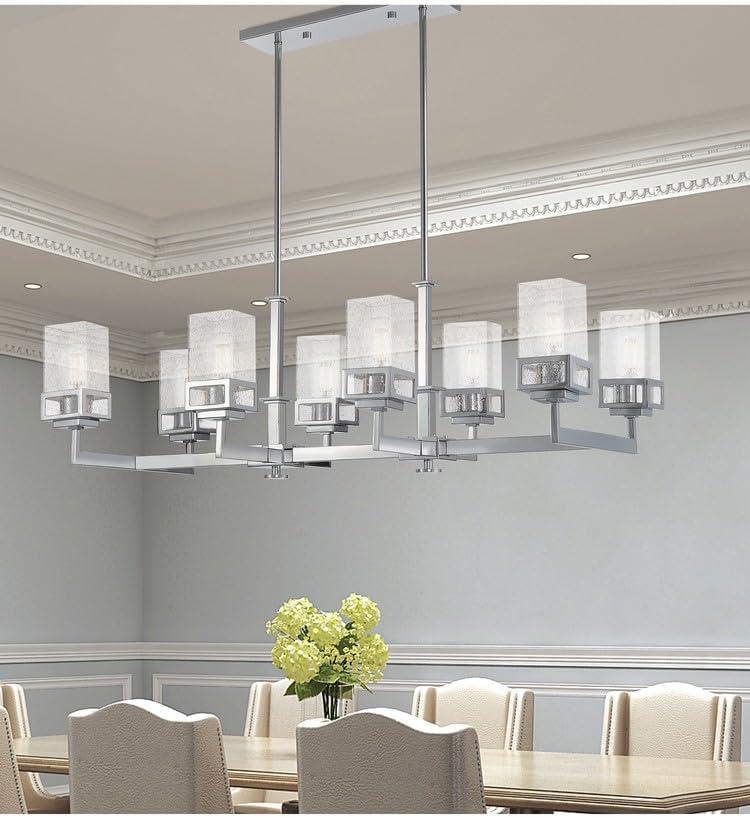 Livex Lighting - Harding - 8 Light Linear Chandelier in Modern Style - 17.75