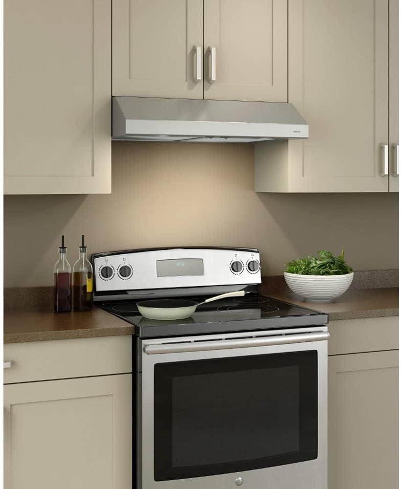 Broan NuTone 30" Steel 250 CFM Convertible Under Cabinet Range Hood with Mesh Filter