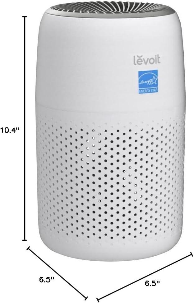 LEVOIT Air Purifiers for Bedroom Home, 3-in-1 Filter Cleaner with Fragrance Sponge for Better Sleep, Filters Smoke, Allergies, Pet Dander, Odor, Dust, Office, Desktop, Portable, Core Mini, White