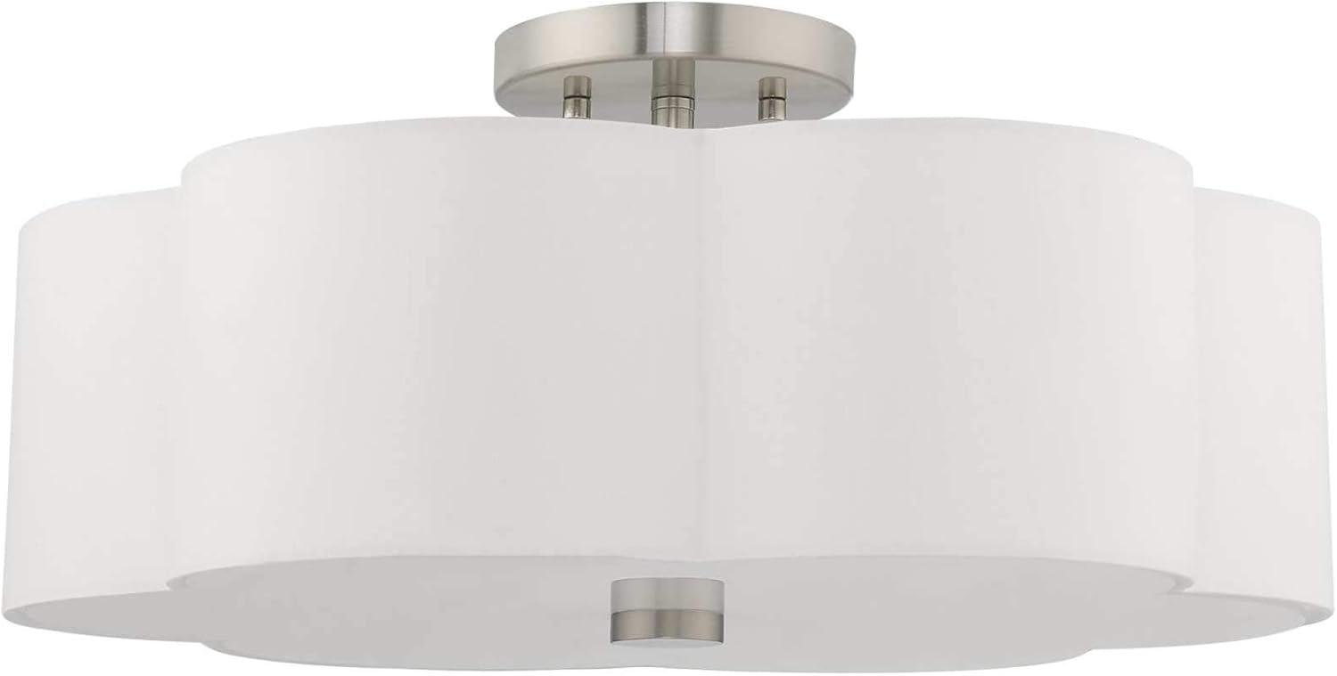 Livex Lighting Chelsea 3 - Light Flush Mount in  Brushed Nickel