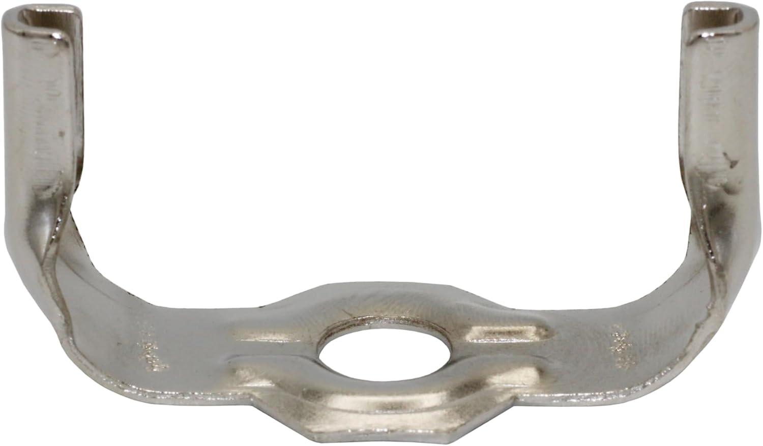 Polished Nickel 8-Inch Lamp Harp Kit with Finial and Base