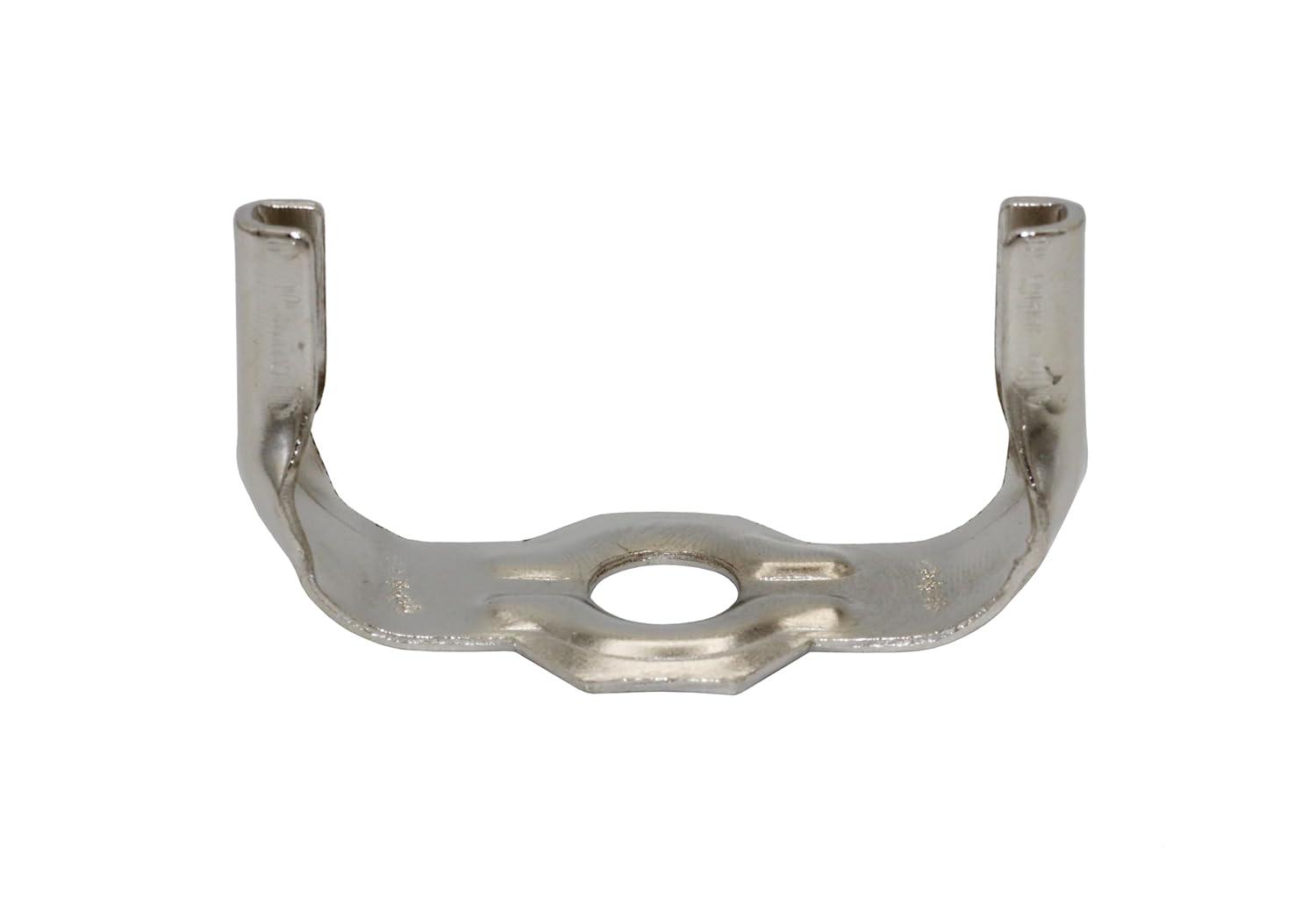 Polished Nickel 8-Inch Lamp Harp Kit with Finial and Base