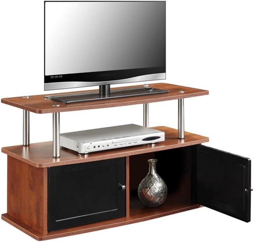 Convenience Concepts Designs2Go TV Stand with 2 Storage Cabinets and Shelf for TVs up to 40", Cherry