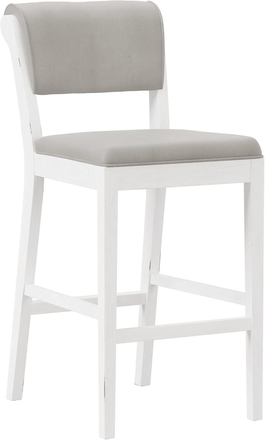 Clarion Wood and Upholstered Panel Back Counter Height Stool Sea White - Hillsdale Furniture