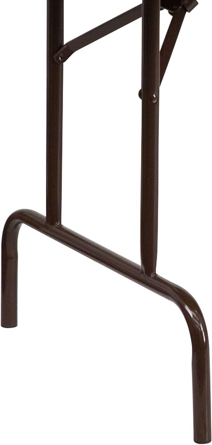 Flash Furniture Wofford 24" x 48" Rectangular Mahogany Melamine Laminate Folding Banquet Table