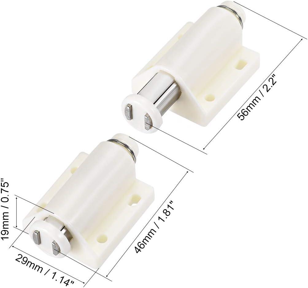 uxcell Touch Catch Magnetic Press Latch for Cabinet Door Cupboard Drawers White 4pcs