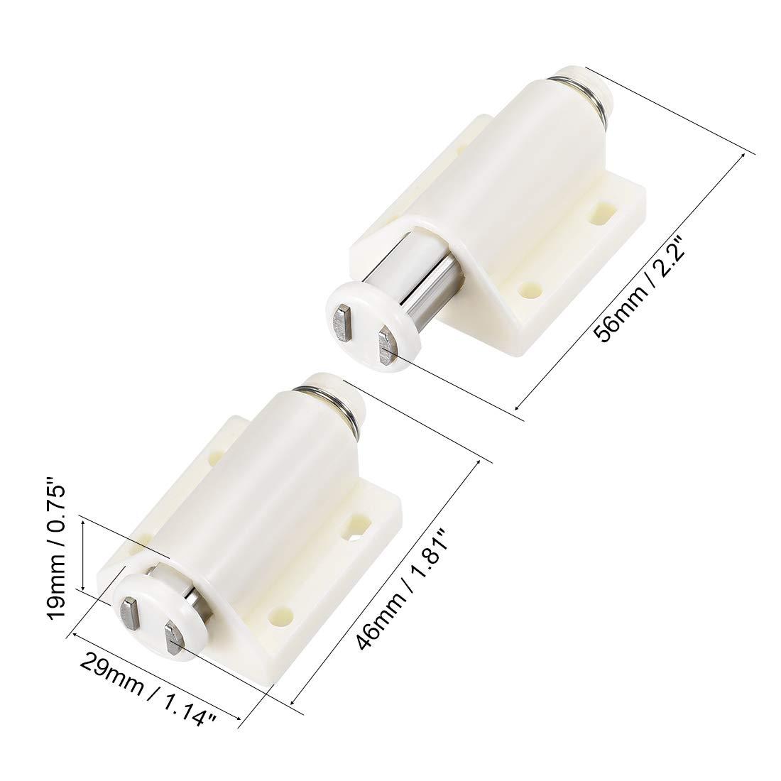 uxcell Touch Catch Magnetic Press Latch for Cabinet Door Cupboard Drawers White 4pcs