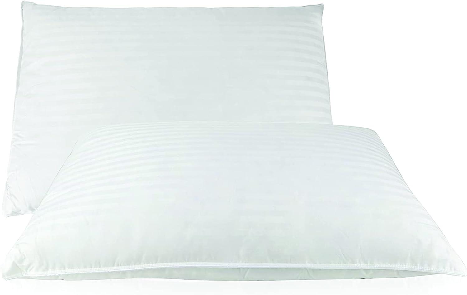 East Coast Bedding Cozy Dream Firm Goose Feather Down Pillow Support Queen Size Set of 2