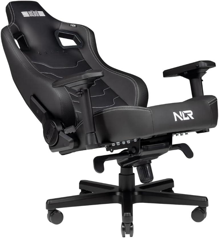 Open Box Next Level Racing Elite Gaming Chair Black Leather & Suede Edition -
