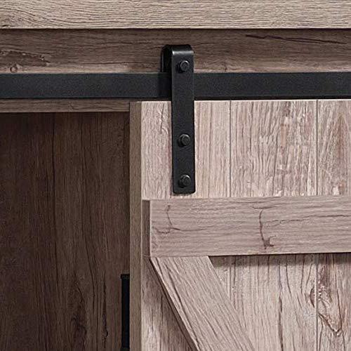 Twin Star Home Terryville Barn Door TV Stand for TVs up to 60", Dark Gray