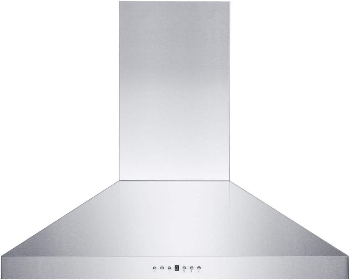 36" KL3 400 CFM Convertible Wall Mount Range Hood in Brushed Stainless Steel