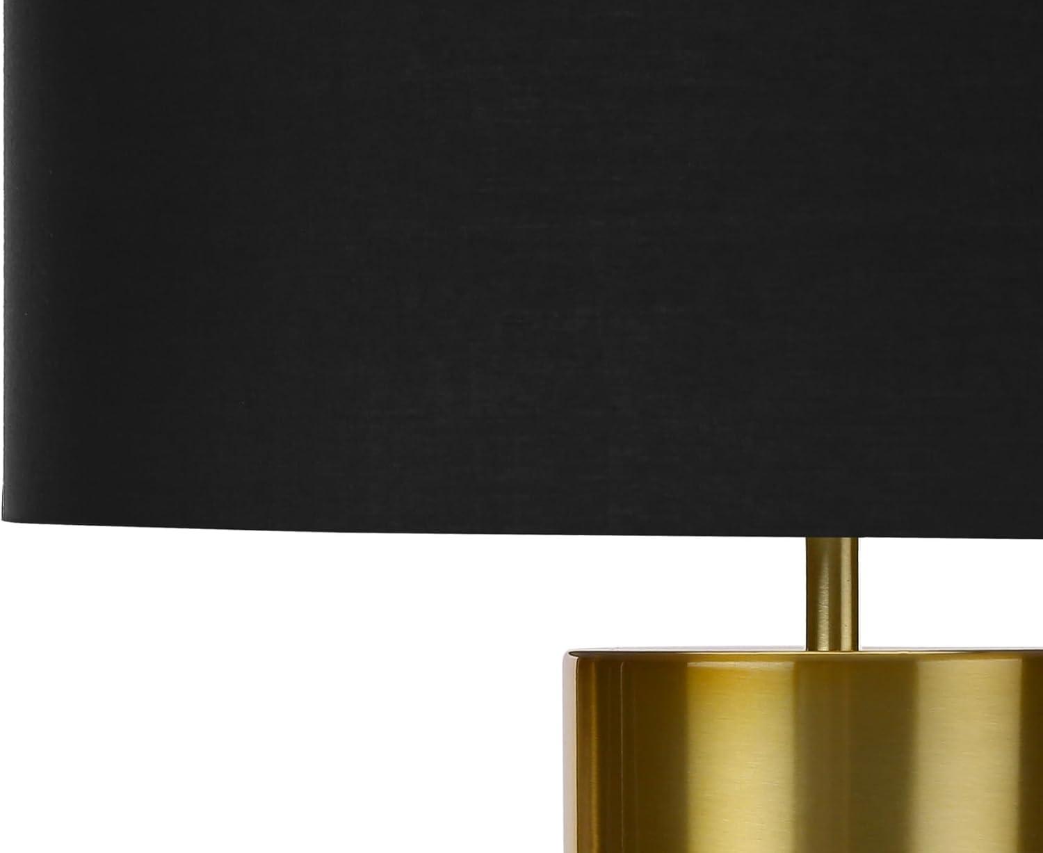Monarch Specialties Lighting 25inchH Table Lamp Black Concrete Black Shade Contemporary