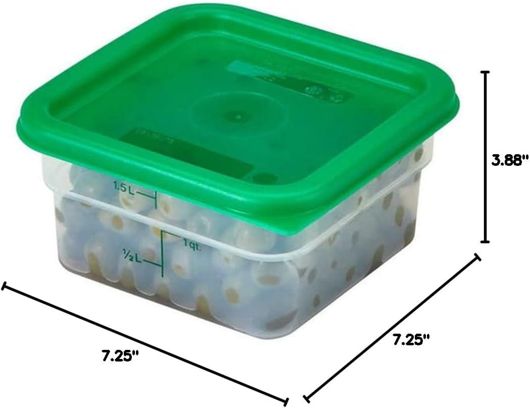 Cambro Translucent 2QT Square Food Container 2SFSPP190