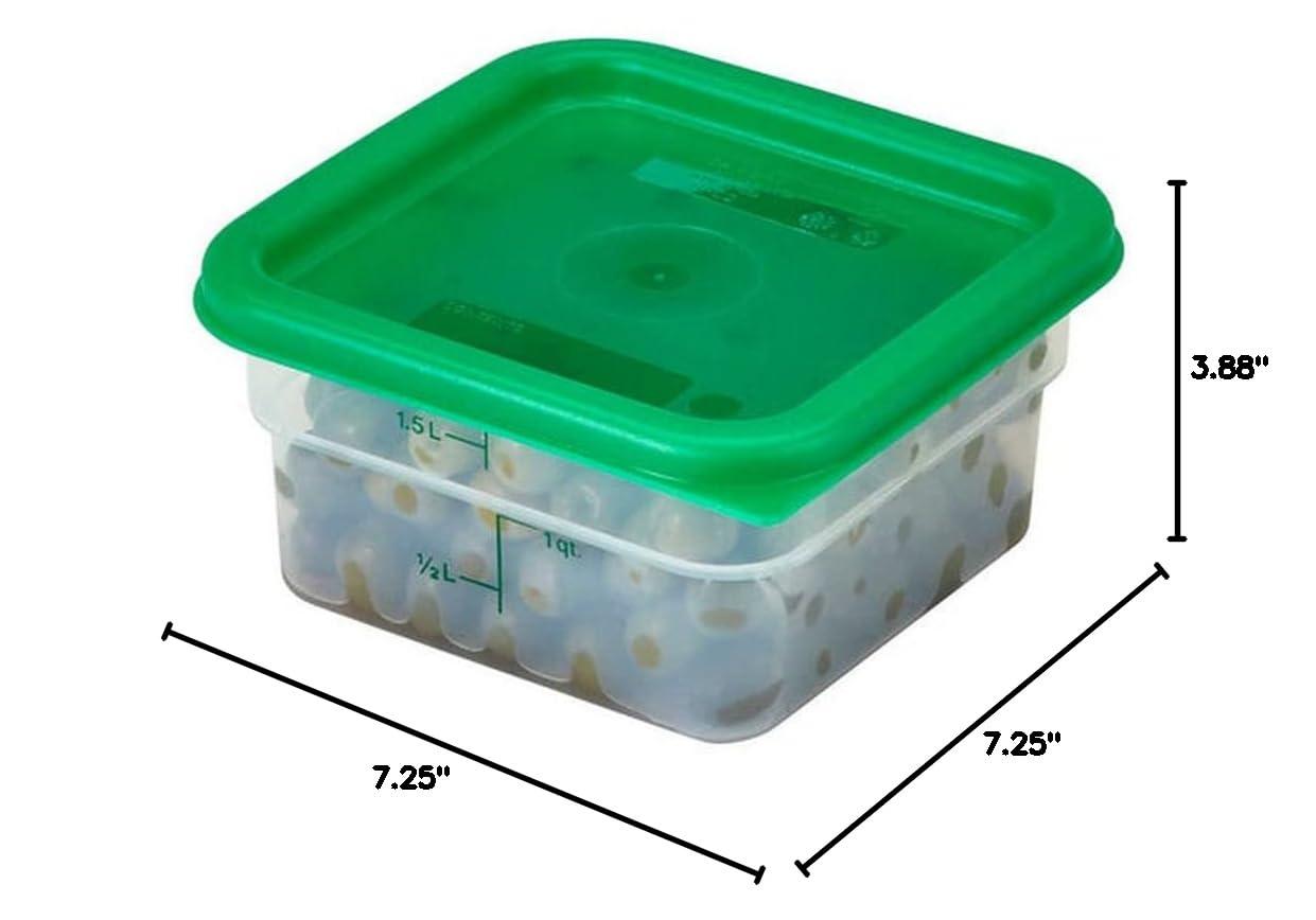 Cambro Translucent 2QT Square Food Container 2SFSPP190