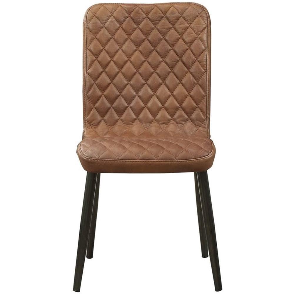 17 Stories 19'' H Genuine Leather Upholstered Side Chair (Set of 2)