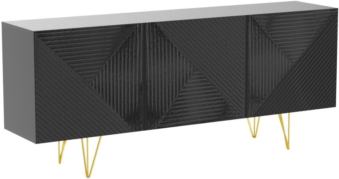 Giza 3D 63" Sideboard - Black