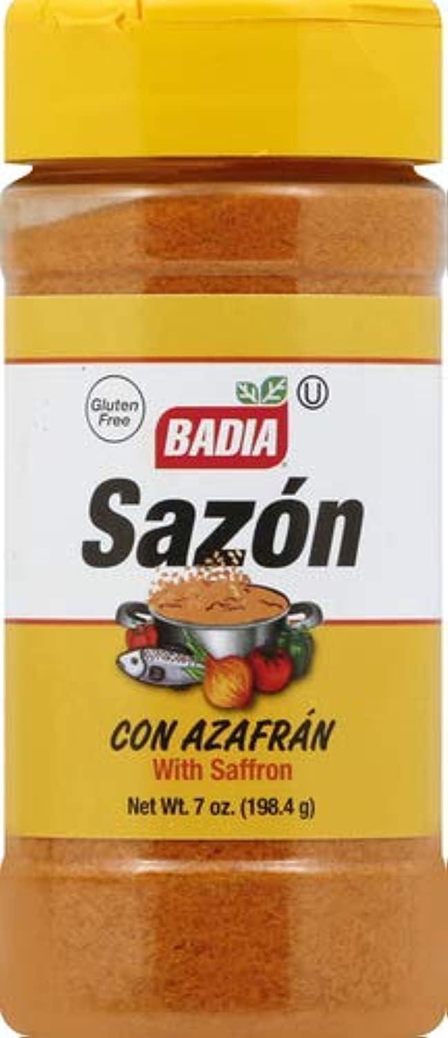 Badia Sazon Con Azafran, Spices & Seasoning, 7 oz Bottle